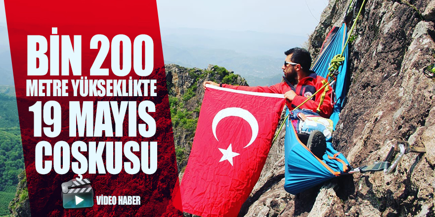 2 genç, 19 Mayıs’ı uçurumda kutladı