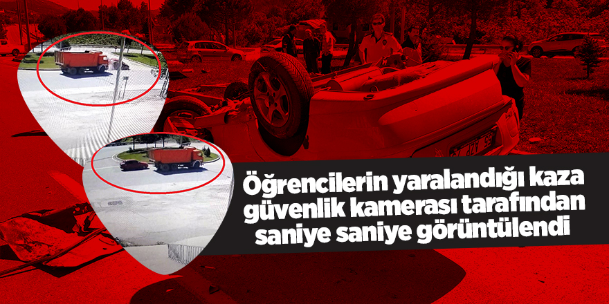 Sınava yetişmek isteyen öğrencilerin otomobili kamyonla çarpıştı: 2 yaralı