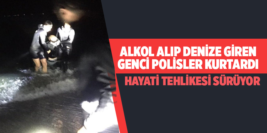 Samsun’da polis boğulmak üzere olan genci son anda kurtardı