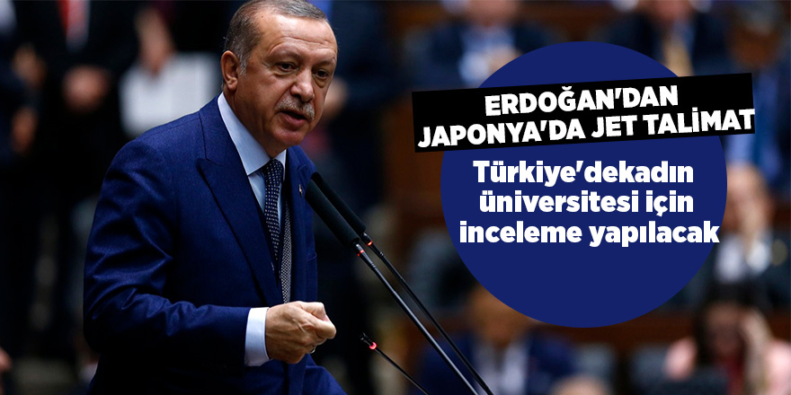 Erdoğan'dan Japonya'da jet talimat