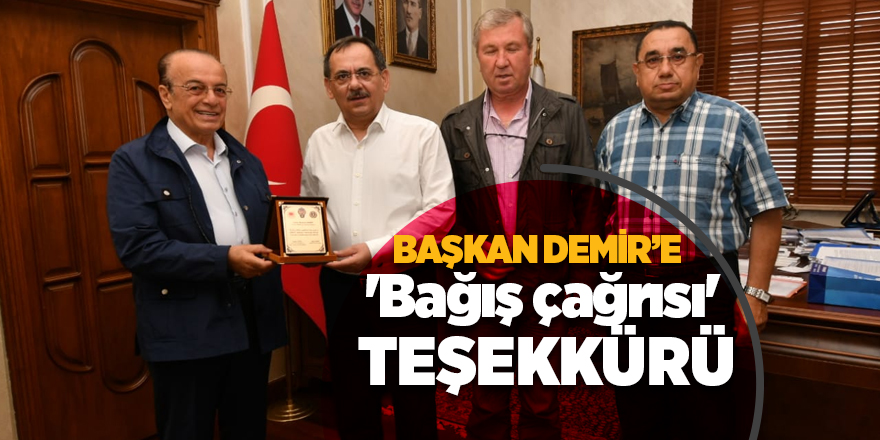 Polis Emeklileri ve Şehit Ailelerinden Başkan Mustafa Demir'e  'Bağış çağrısı' teşekkürü