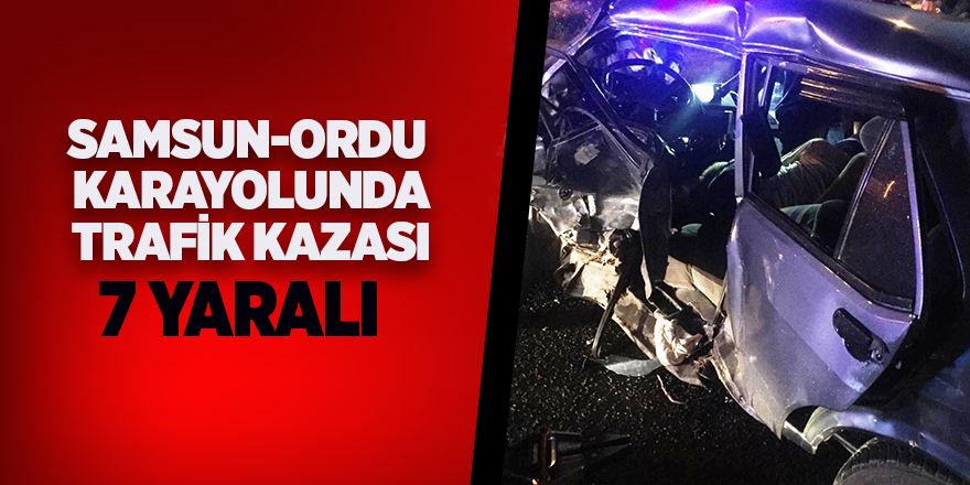 Samsun-Ordu karayolunda trafik kazası 