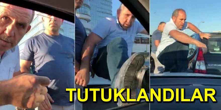 Trafikte hamile kadının aracına saldıran, zanlılar tutuklandı