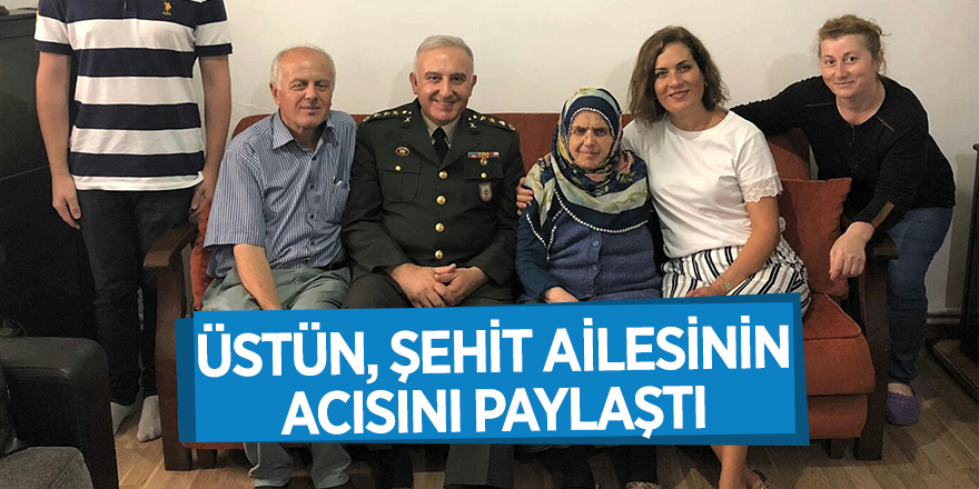 Samsun Garnizon Komutanı Üstün'den şehit ailesine taziye