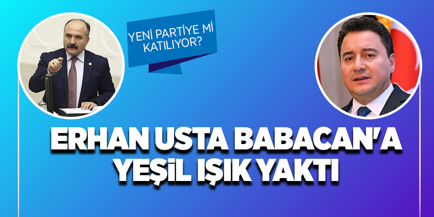 Erhan Usta, Babacan'a yeşil ışık yaktı  