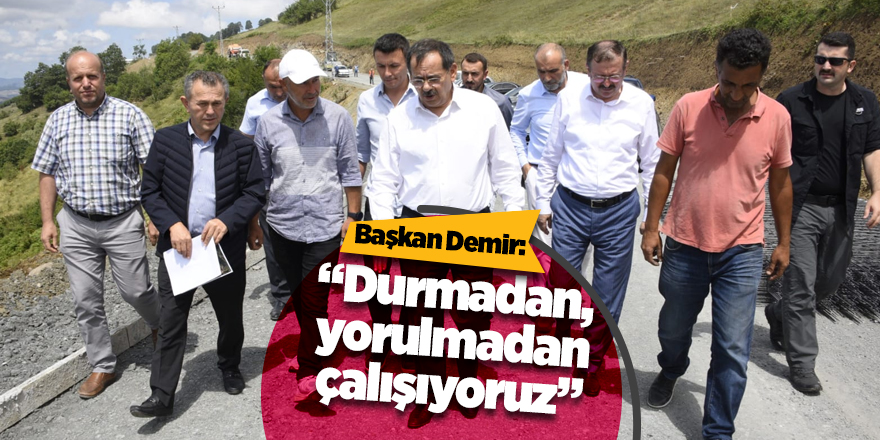 Başkan Demir, çalışmaları yerinde inceliyor