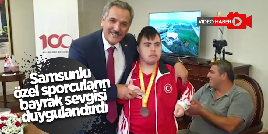 Özel sporcuların bayrak sevgisi duygulandırdı