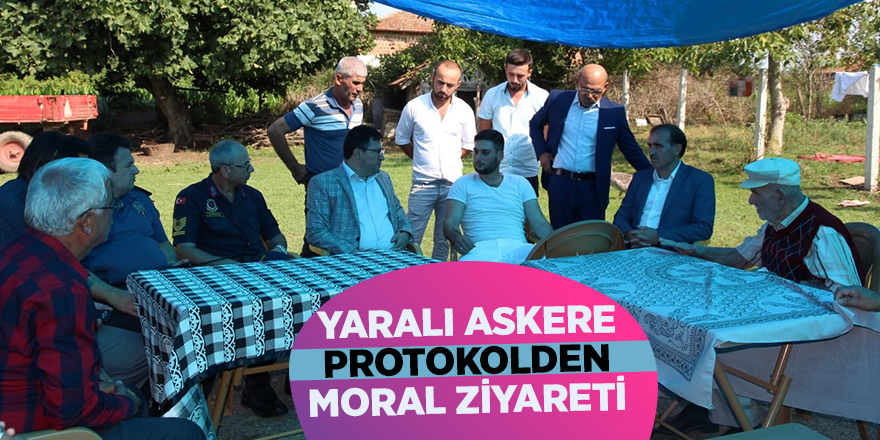 Mayına basarak yaralanan askere protokolden moral