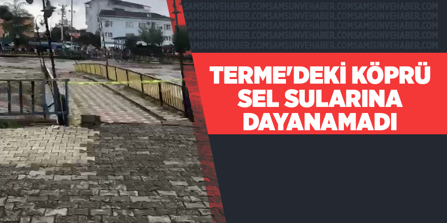 Terme’de sel suları köprüyü yıktı 