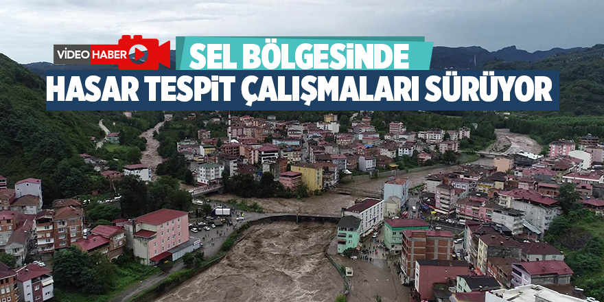 Sel bölgesinde havadan ve karadan hasar tespit çalışması 