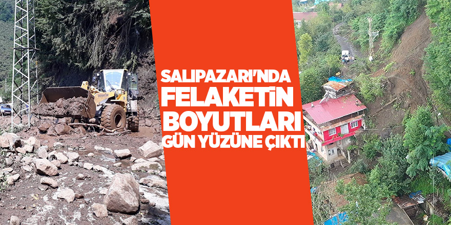 Salıpazarı'nda sular çekildi hasar göründü