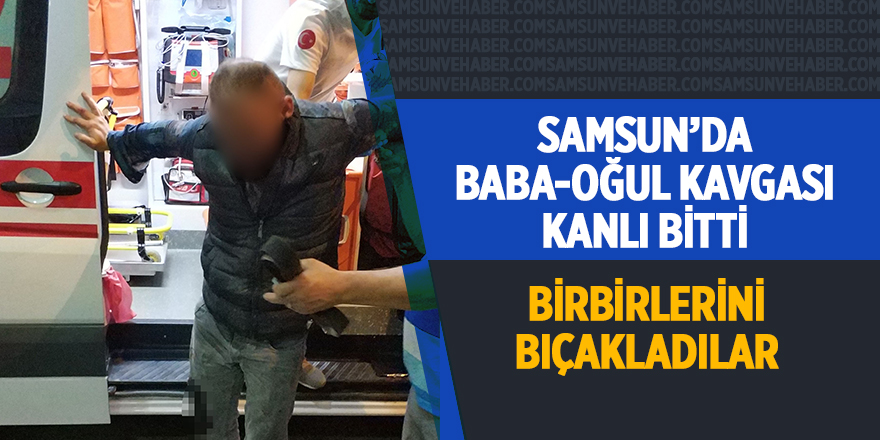 Baba-oğul birbirini bıçakladı