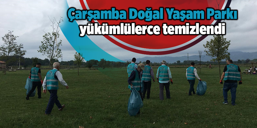 Çarşamba Doğal Yaşam Parkı yükümlülerce temizlendi