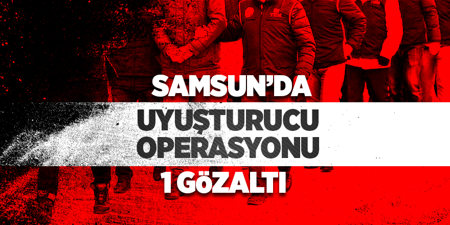 Samsun'da uyuşturucu operasyonu: 1 gözaltı