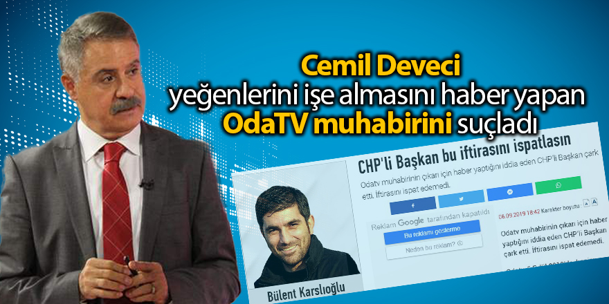 Ulusala haber olan Deveci'den OdaTV'ye tepki