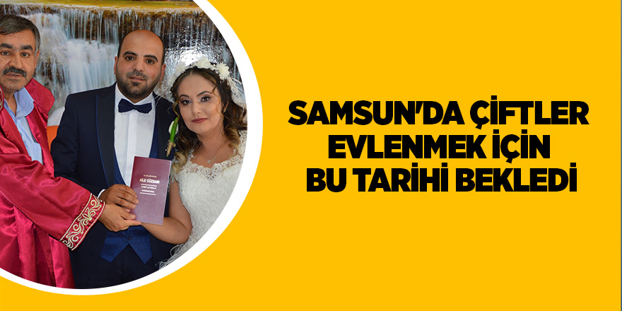 Samsun'da 17 çift 09.09.2019'da evet dedi