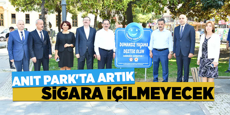 Anıt Park'ta artık sigara içilmeyecek