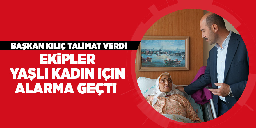 Terme'de ekipler yaşlı kadın için alarma geçti 