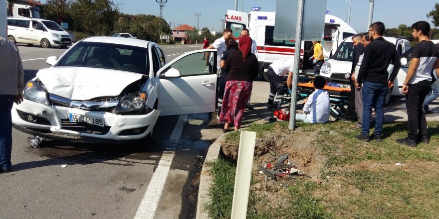 Bafra’da trafik kazası: 4 yaralı