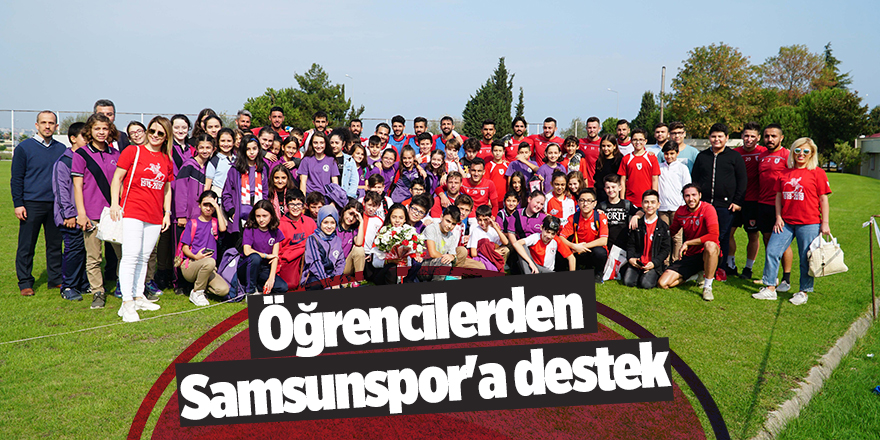 Öğrencilerden Samsunspor'a destek