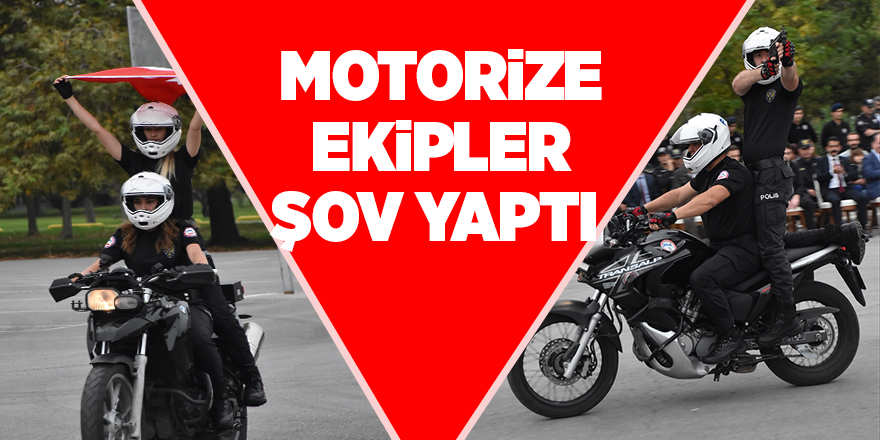 Samsun'da motorize yunus ekibi gösteri yaptı