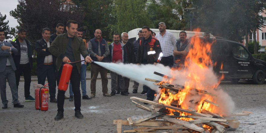 Havza’da yangın eğitimi ve tatbikatı