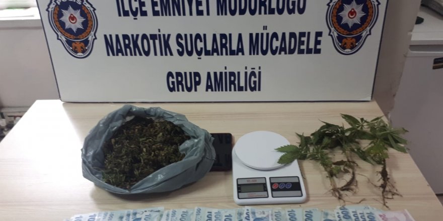 176 gram esrarla yakalanan şahıs gözaltına alındı