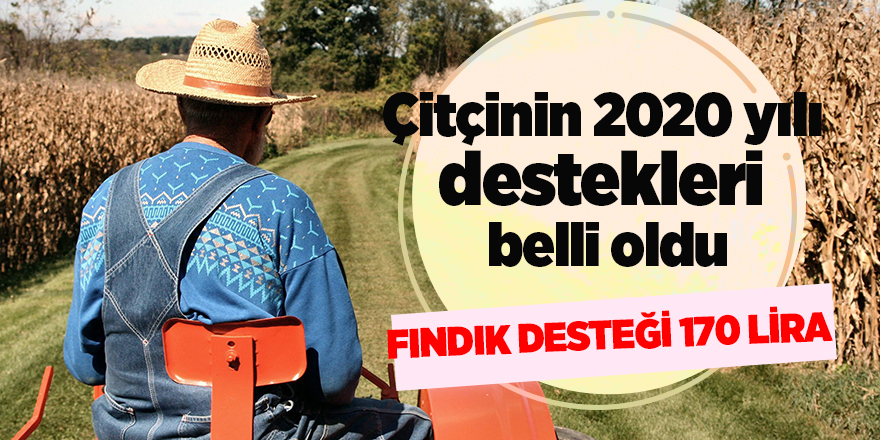 Çitçinin 2020 yılı destekleri belli oldu