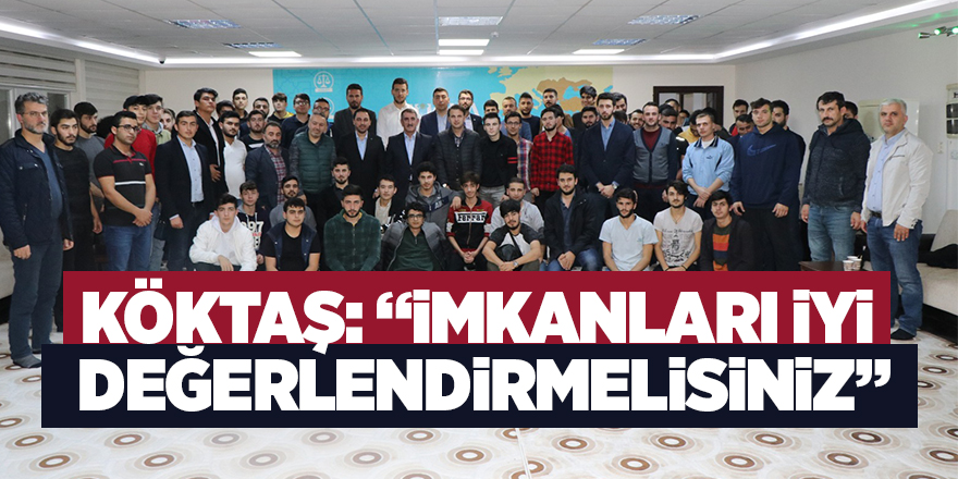 Milletvekili Köktaş, gençlere tecrübelerini aktardı