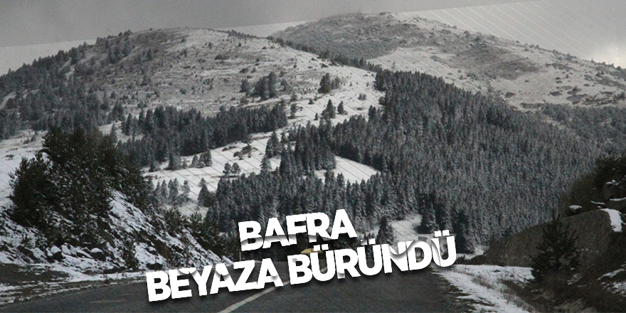 Bafra'ya mevsimin ilk karı düştü