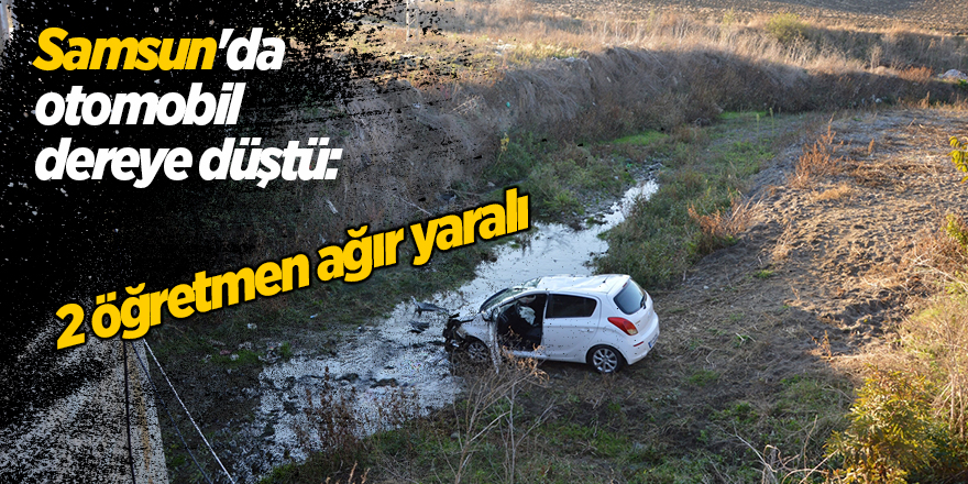 Dereye düşen otomobilde can pazarı