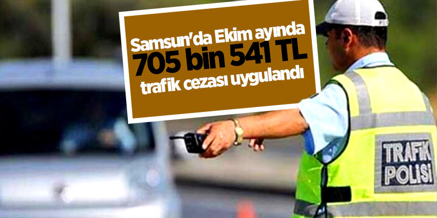 Samsun'da Ekim ayında 705 bin 541 TL trafik cezası uygulandı