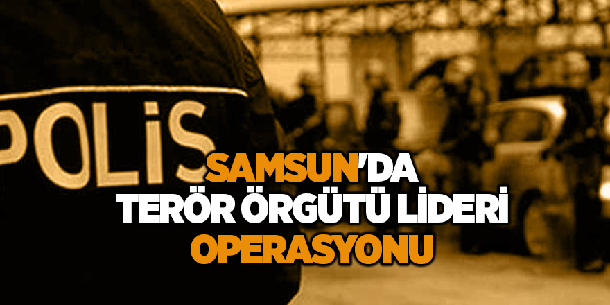 Samsun'da terör örgütü lideri operasyonu