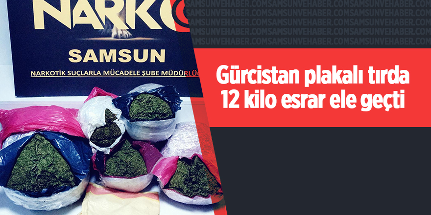 Samsun'da esrar operasyonu