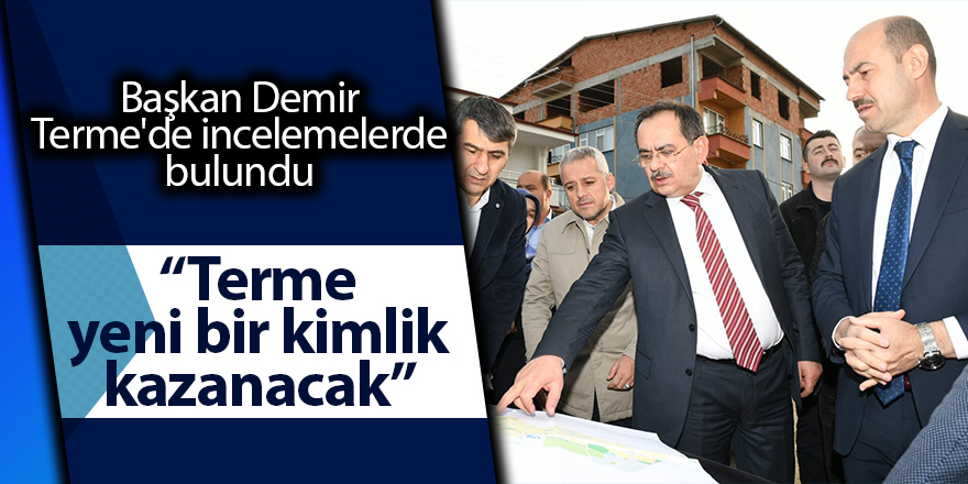 Başkan Demir Terme'de incelemelerde bulundu