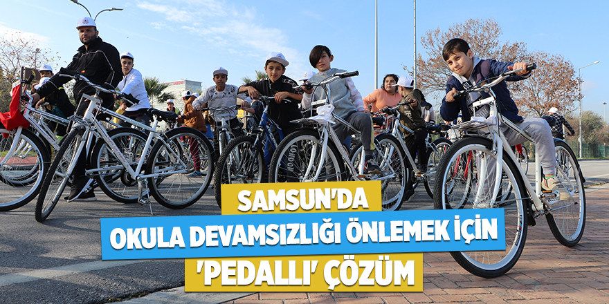 Samsun'da okula devamsızlığı önlemek için 'pedallı' çözüm