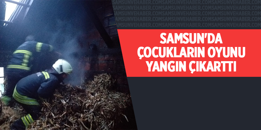 Samsun'da çocukların oyunu yangın çıkarttı