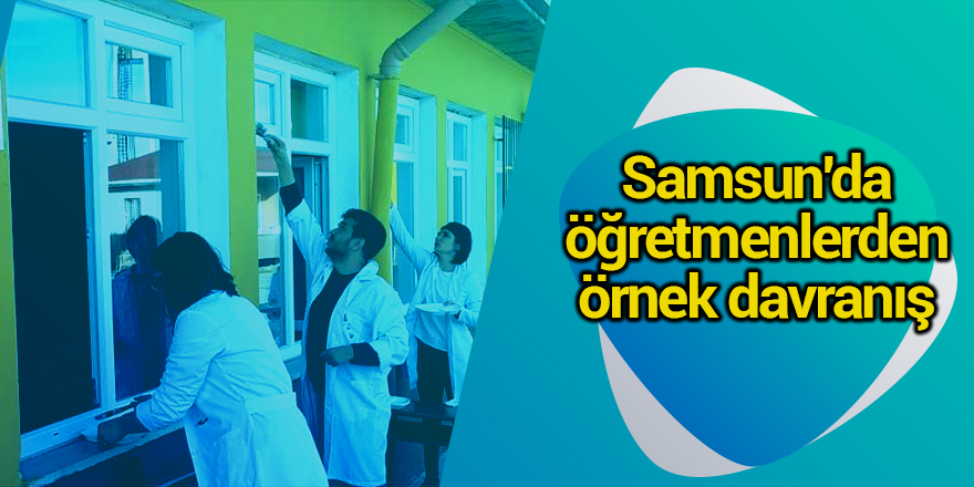 Samsun'da öğretmenlerden örnek davranış