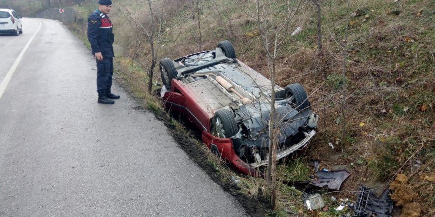 Samsun'da kaygan zemin kaza getirdi