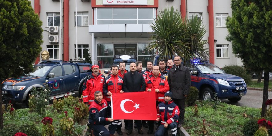 Sınırda görev yapacak sağlık çalışanları Samsun'dan dualarla uğurlandı