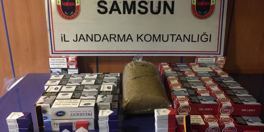 Samsun'da kaçak tütün ve makaron operasyonu