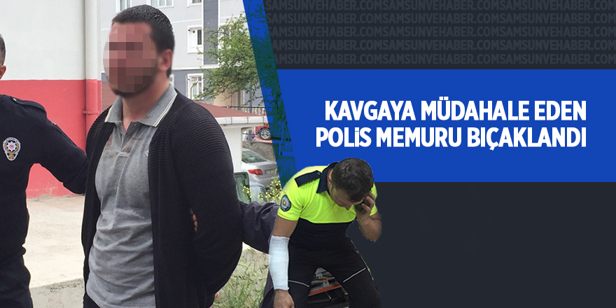 Kavgaya müdahale eden polis memuru bıçaklandı