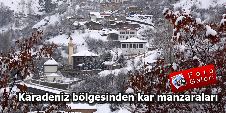 Karadeniz bölgesinden kar manzaraları