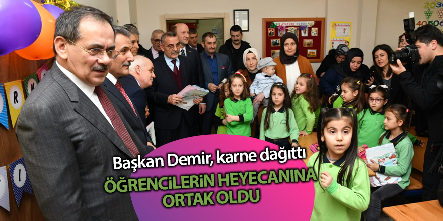 Başkan Demir, karne dağıttı