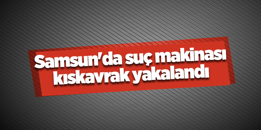 Samsun'da suç makinası kıskavrak yakalandı