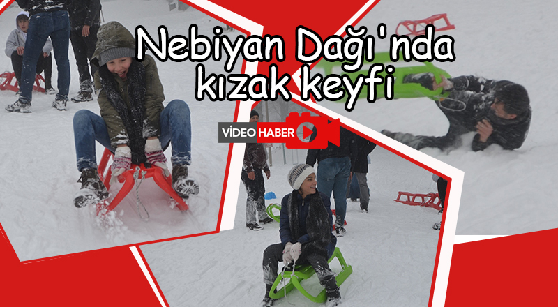 Nebiyan Dağı'nda kızak keyfi