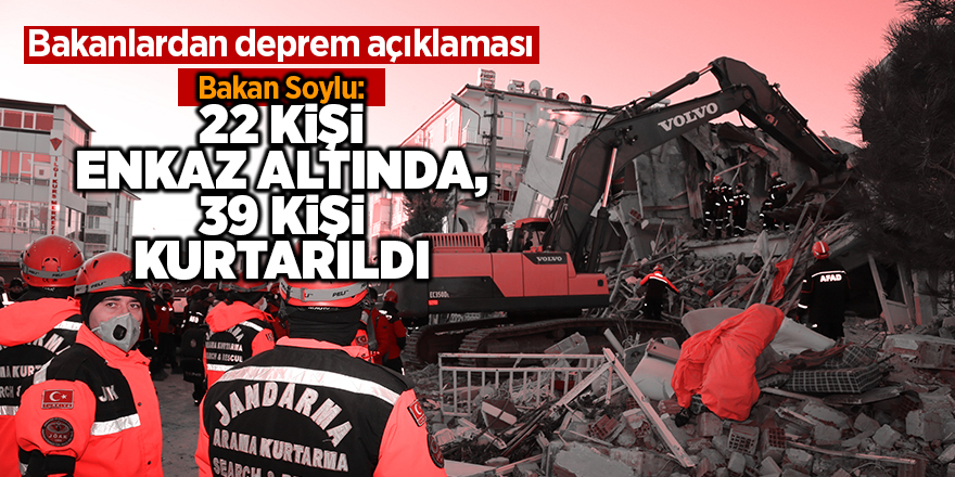 Bakanlardan deprem açıklaması