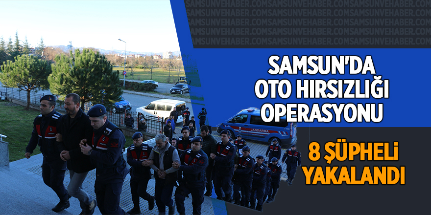 Samsun'da oto hırsızlığı operasyonu