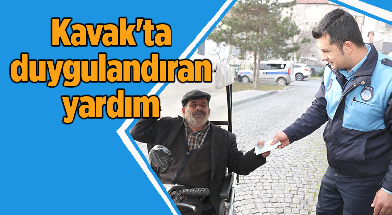 Kavak'ta duygulandıran yardım