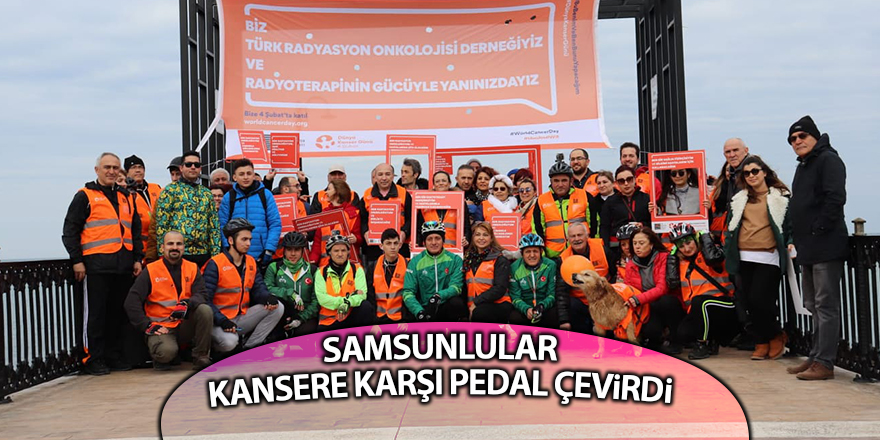 Samsunlular kansere karşı pedal çevirdi